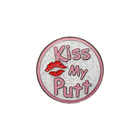 Navika Kiss My Putt Glitzy Ball Marker with Hat Clip