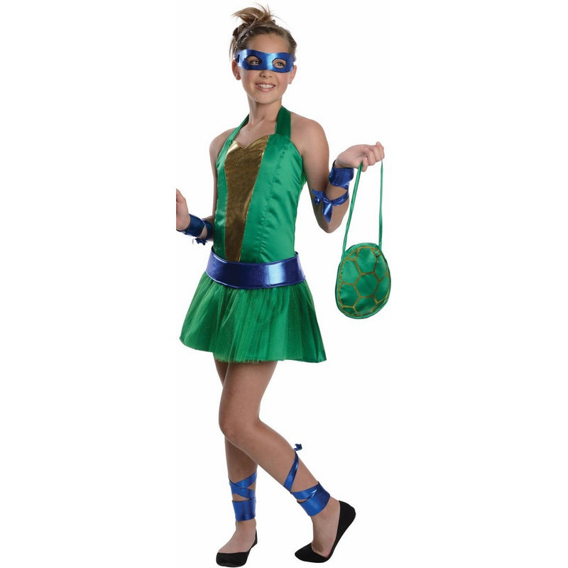 Teenage Mutant Ninja Turtles Sassy Tween Girl's Leonardo Costume, Small