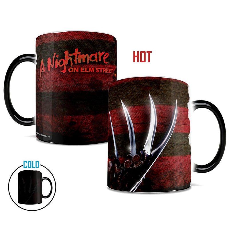 Morphing Mugs Nightmare on Elm Street (Glove and Shirt) Ceramic Mug, Black