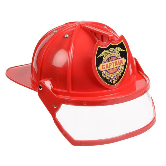 Aeromax Firefighter Helmet with movable visor, RED, Adjustable Size