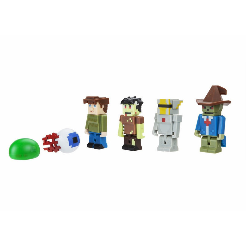 Terraria World Collector's 6 Pack Fully Articulated Action Figures Set Includes Silver Armor, Guide, Zombie, Tim, Demon Eye, Slime