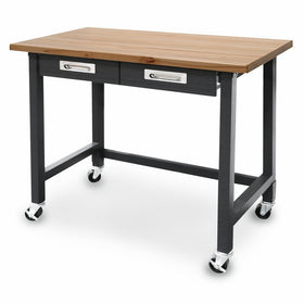 Seville Classics (UHD20271B) UltraGraphite Wood Top Workbench on Wheels (48W x 24.7D x 37.4H Inches) Graphite