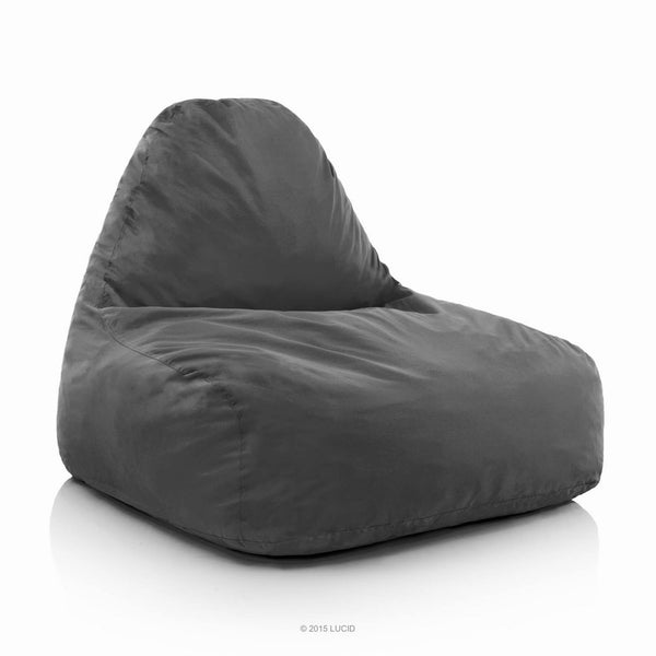 LUCID Oversized Shredded Foam Lounge Chair - Charcoal