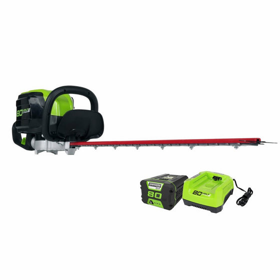 Greenworks PRO 26-Inch 80V Cordless Hedge Trimmer, 2.0 AH Battery Included GHT80321
