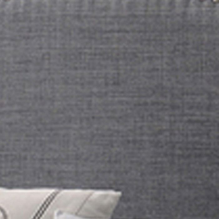 Fabric Upholstered Wooden Queen Size Storage Bed with Nailhead Trims, Gray