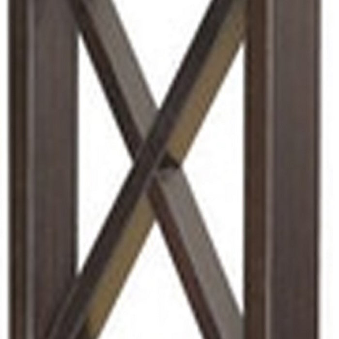 Freestanding Wooden Media Tower with 3 Drawers and 2 Shelves, Brown