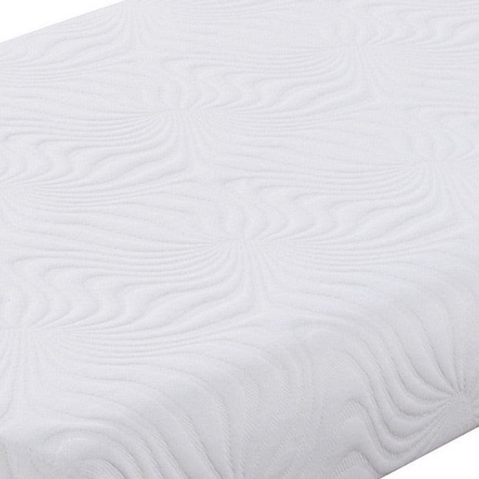 Contemporary Style Twin Size Fabric and Memory Foam Mattress, White
