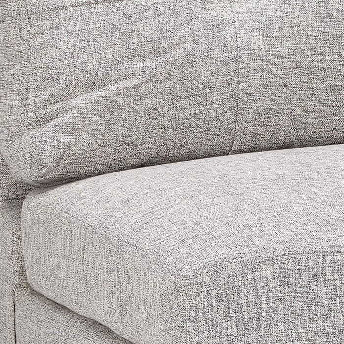 Fabric Upholstered Armless Chair with Tufted Back and Splayed Legs, Gray