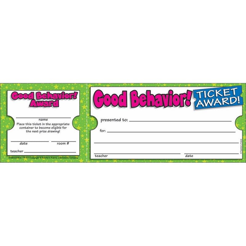 Scholastic Good Behavior! Ticket Awards (TF1613)