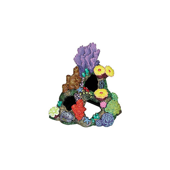 Blue Ribbon Exotic Environments Indonesian Reef Cavern Aquarium Ornament, 9-Inch by 7-Inch by 8-Inch