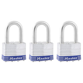 Master Lock 5TRILFPF Keyed-Alike Wide Laminated Pin Tumbler Padlocks, 2-inch, 3-Pack
