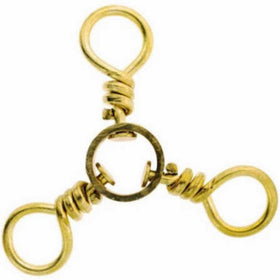 Eagle Claw Tackle 3-Way Swivels Brass Size 10 8pc #01151-010