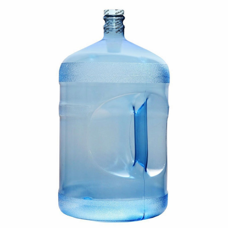 For Your Water 5 Gallon 18.92 Liter Polycarbonate FDA Approved Plastic Reusable Water Bottle Container Jug with Handle (Made in USA) 48MM Screw Cap 10.75" Diam. X 19.5" H - Blue