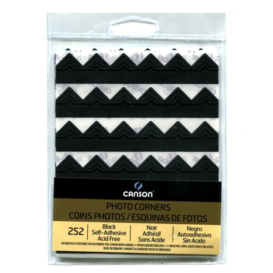 Canson Self-Adhesive Photo Corners Black (Pack Of 252)