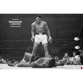 Muhammad Ali vs. Sonny Liston-Landscape, Sports Poster Print, 24 by 36-Inch