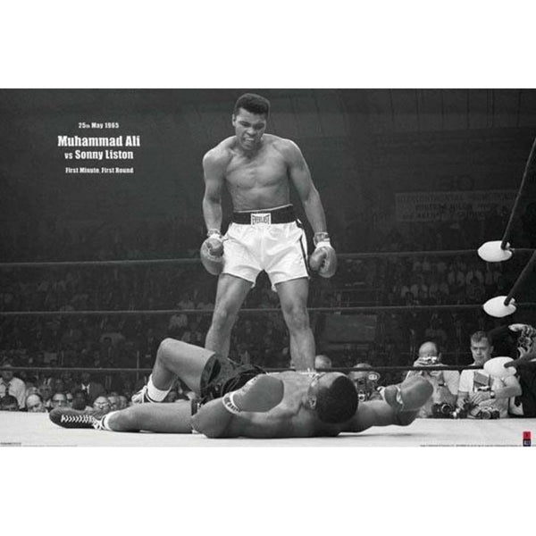 Muhammad Ali vs. Sonny Liston-Landscape, Sports Poster Print, 24 by 36-Inch