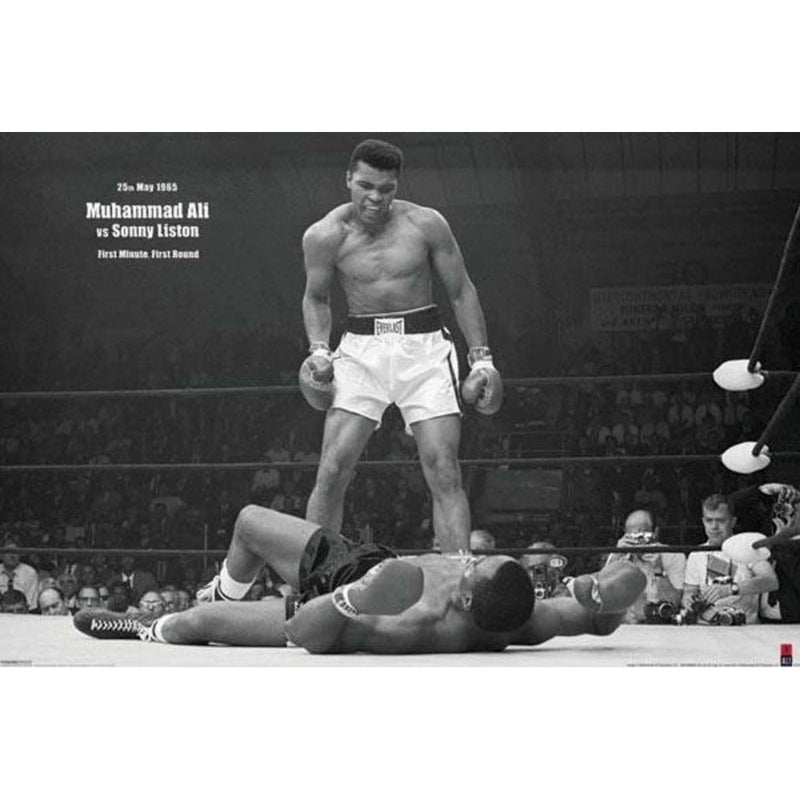 Muhammad Ali vs. Sonny Liston-Landscape, Sports Poster Print, 24 by 36-Inch