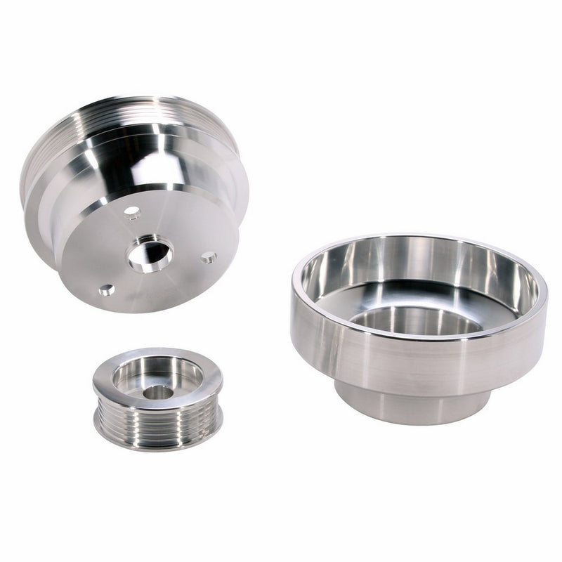 BBK 1603 Underdrive Pulley Kit for GM Truck 4.3/5.0/5.7L - 3 Piece CNC Machined Aluminum