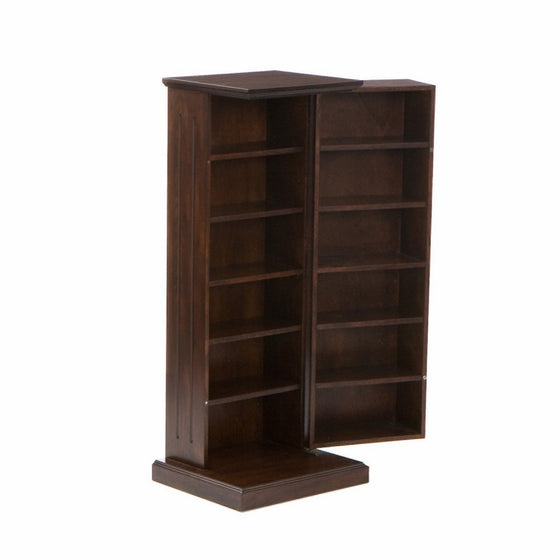 SEI Black Media Storage Pedestal, Espresso