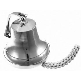 RedSkyTrader Polished Aluminum Dinner Bell, Nautical Ship, 6"