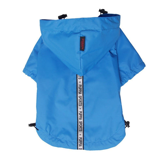 Puppia Authentic Base Jumper Raincoat, Small, Sky Blue