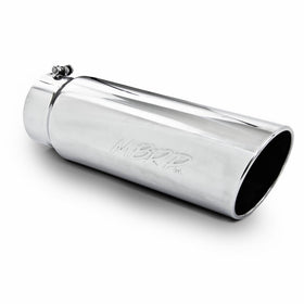 MBRP T5125 T304 Stainless Steel 5" Inlet 18" Length 6" Outer Diameter Angled Rolled End Exhaust Tip