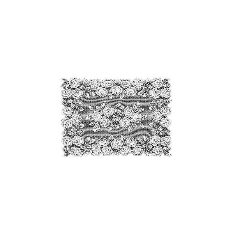 Heritage Lace Tea Rose 14-Inch by 20-Inch Placemat, Ecru, Set of 2
