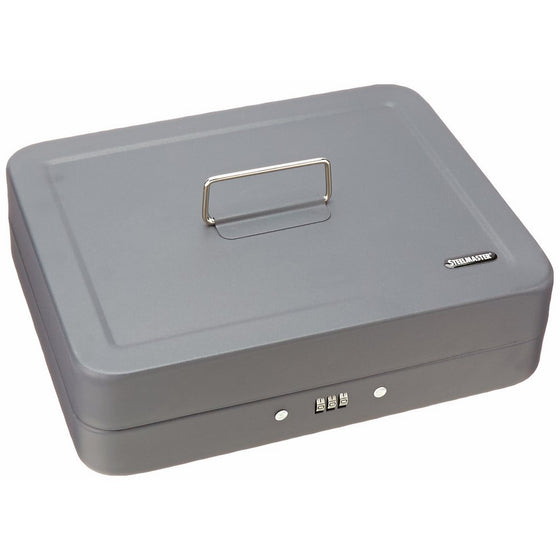 STEELMASTER Cash Box with Combination Lock and Handle, Gray (2216190G2)