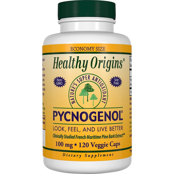 Healthy Origins Pycnogenol (Nature's Super Antioxidant)100 mg, 120 Veggie Caps