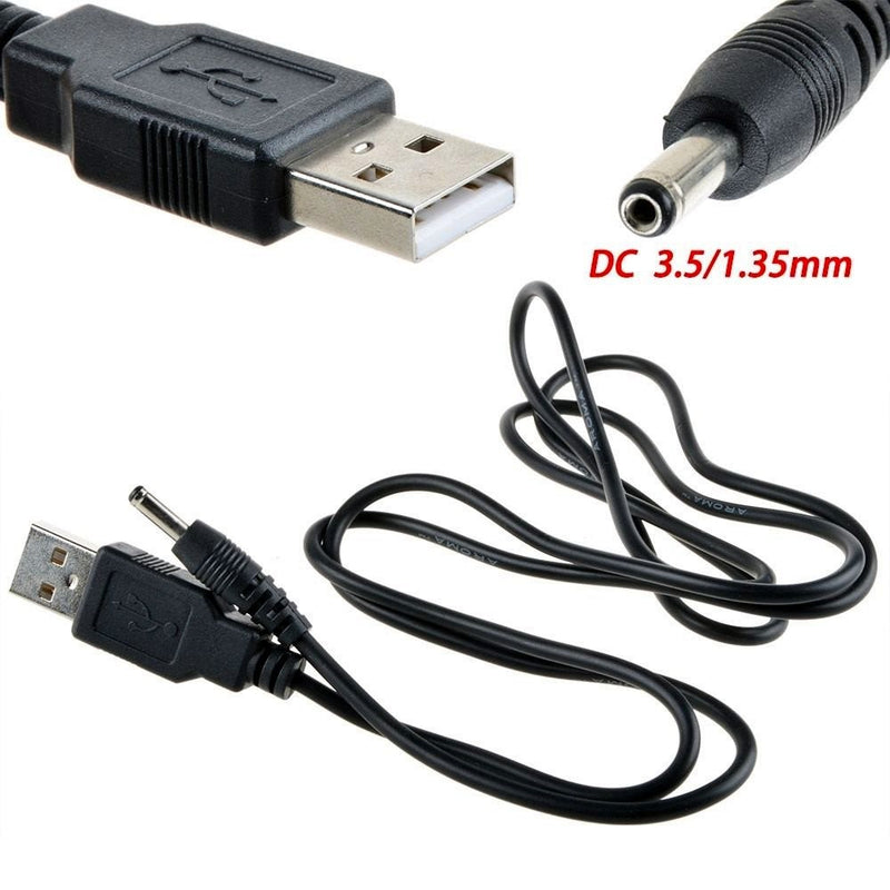 USB to 3.5mm Barrel Jack 5V DC Power Cable