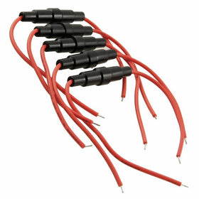 uxcell 5 x 20mm AGC Fuse Holder Inline Screw Type w 22 AWG Wire