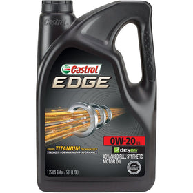 Castrol 03124 EDGE 0W-20 Advanced Full Synthetic Motor Oil, 5 Quart