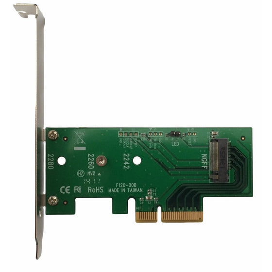 Lycom DT-120 M.2 PCIe to PCIe 3.0 x4 Adapter (Support M.2 PCIe 2280, 2260, 2242)