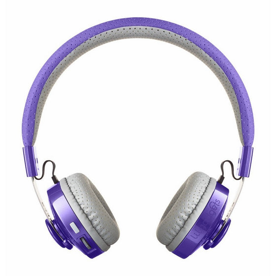 LilGadgets Untangled Pro Premium Children's/Kid's Wireless Bluetooth Headphones with SharePort (Purple)