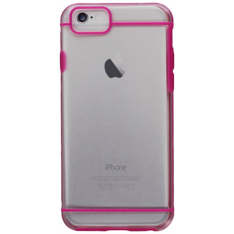 iHome Clear Hardshell Case with Pink Impact Resistant Bumper Frame - iPhone 6 - See More Colors