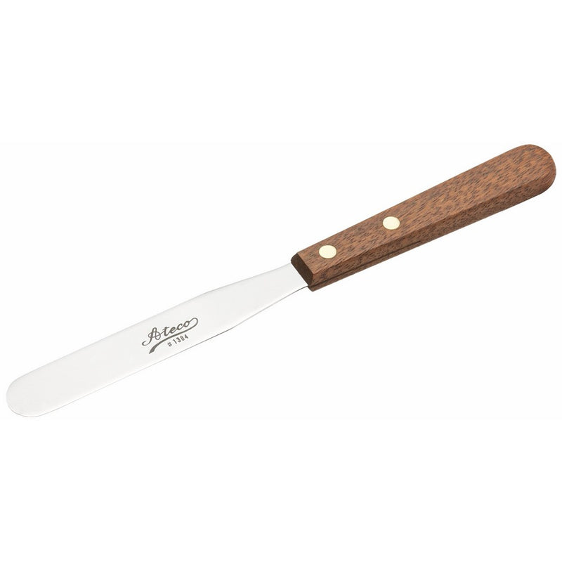 Ateco 1384 Straight Spatula with 4.5-Inch Stainless Steel Blade, Wood Handle