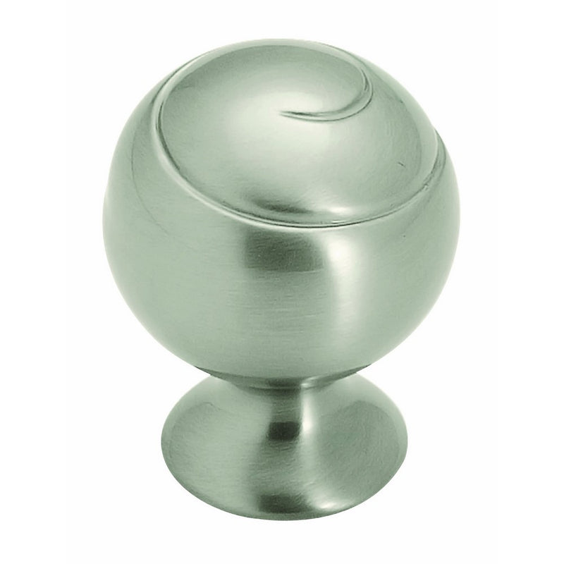 Amerock BP9338-G10 Swirl'z Spiral Ball 1-1/8-Inch Diameter Knob, Satin Nickel