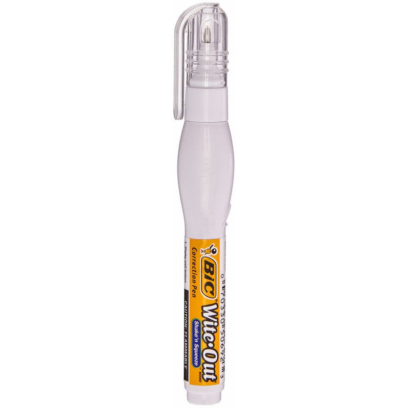 BIC Wite-Out Brand Shake 'n Squeeze Correction Pen, White, 1-Count