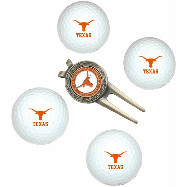 NCAA Texas Longhorns 4 Golf Ball And Divot Tool Set