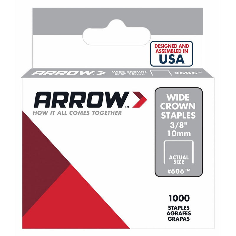 Arrow Fastener 606 Wide Crown Swingline Heavy Duty 3/8-Inch Staples, 1,000-Pack
