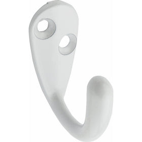 National Hardware N248-377 V162 Clothes Hooks in White, 2 pack