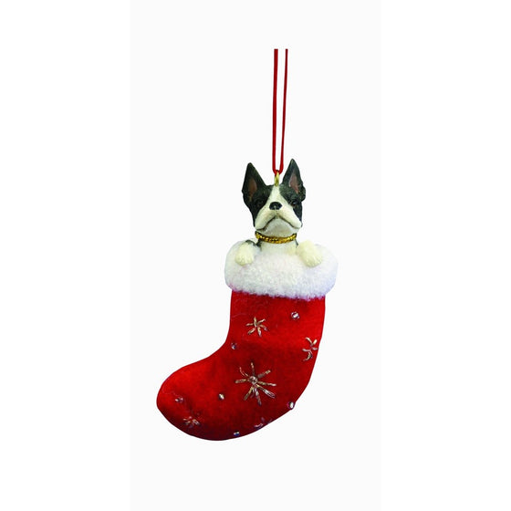 Boston Terrier Stocking Ornament