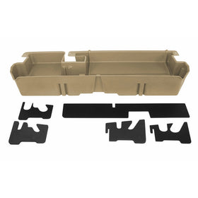 Du Ha Under Seat Storage Fits 07-17 Toyota Tundra Double Cab without Subwoofer, Tan, Part #60053