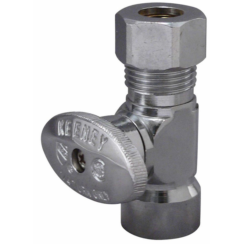 Keeny 2060PCLF Straight Quarter Turn Valve, 1/2 by 7/16