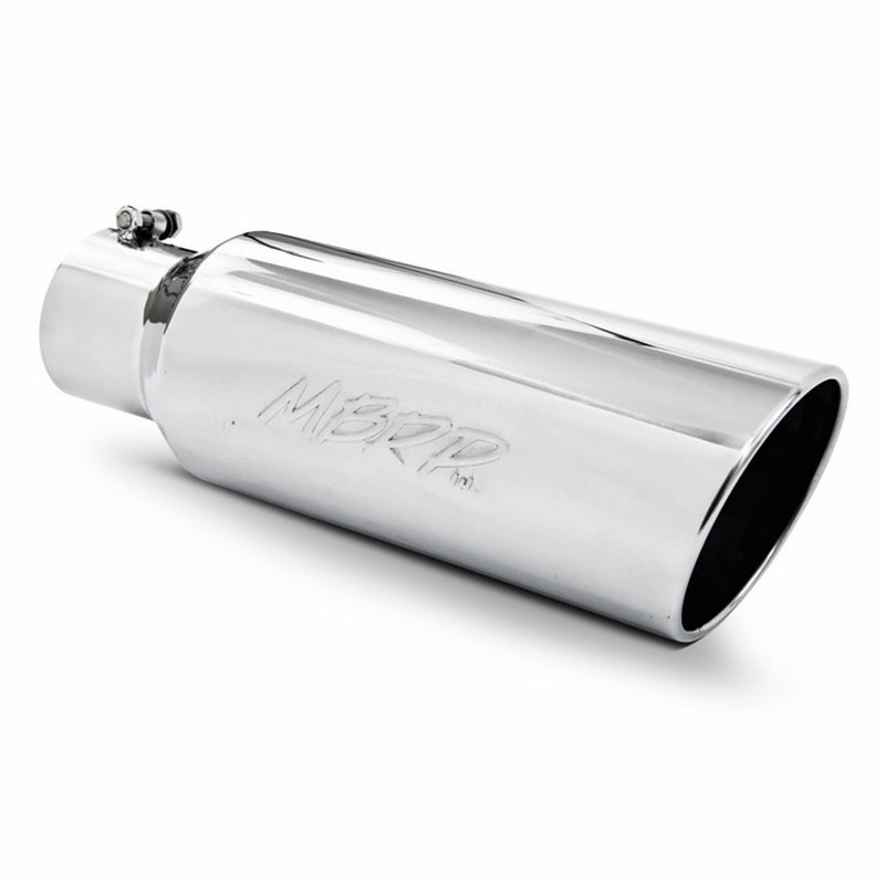 MBRP T5130 T304 Stainless Steel 4" Inlet 18" Length 6" Outer Diameter Rolled End Exhaust Tip