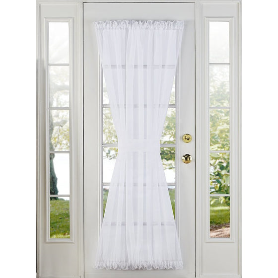 Stylemaster Elegance Sheer Voile Door Panel, 60" x 72”, White