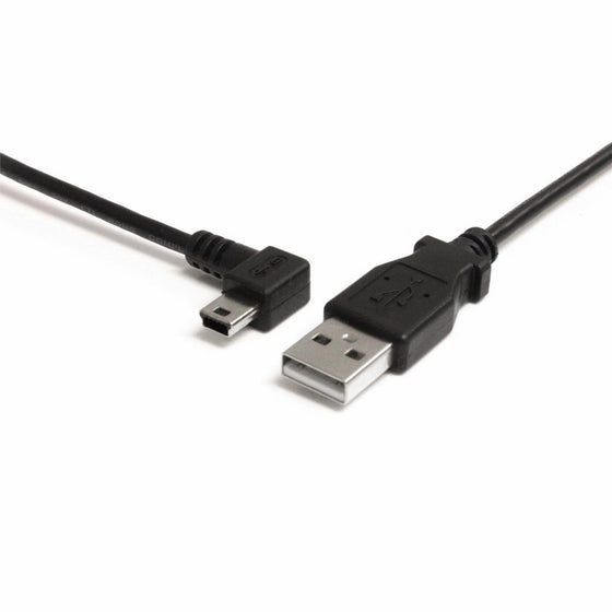 StarTech.com Mini USB Cable - A to Left Angle Mini B - 3 feet (USB2HABM3LA)