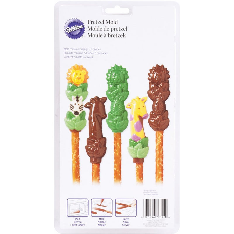 Wilton Pretzel Mold Jungle Pals, 6 Cavities