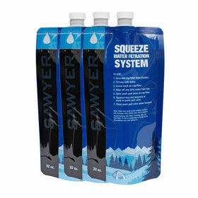 Sawyer Products SP113 Squeezable Pouch for Sawyer Squeeze Filter and MINI Water Filtration Systems, 32-Ounce, 3-Pack