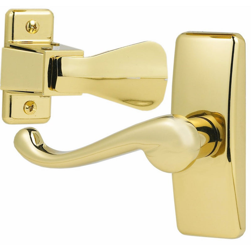 Ideal Security GL Lever Set For Storm and Screen Doors A Touch of Class, Easy to Install Bright Brass